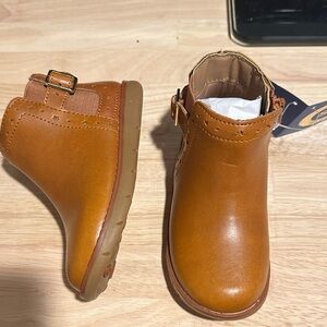 Stride Rite Toddler Tan Buckle Ankle Boots